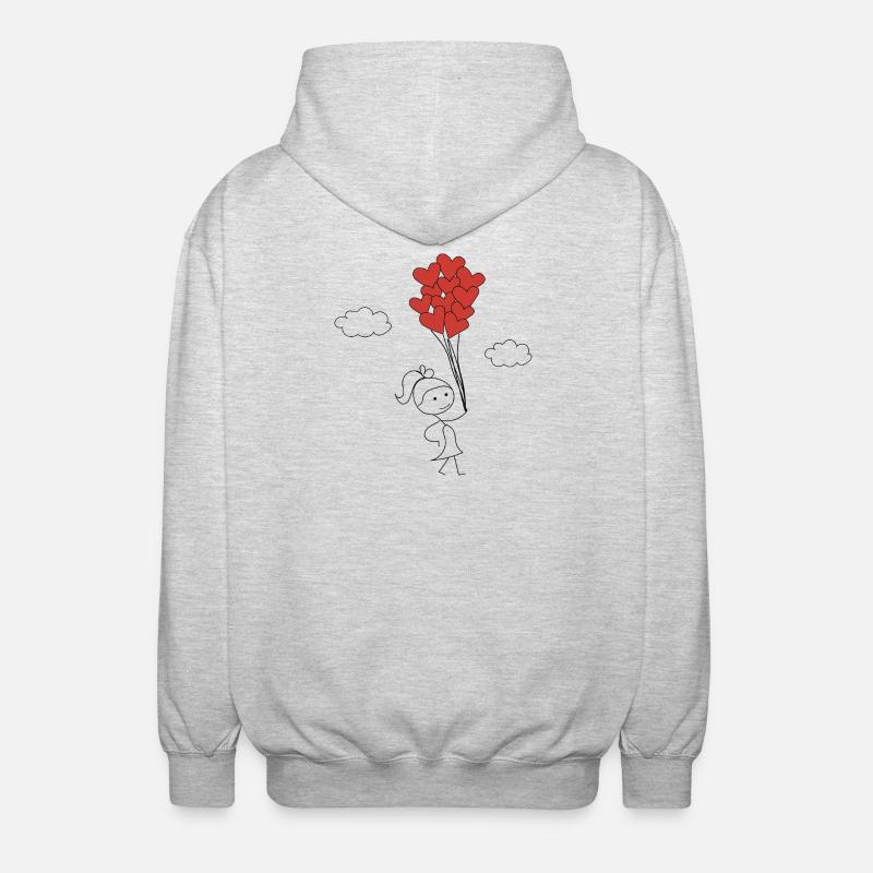 Süßes Mädchen - Unisex Kapuzenjacke - Hellgrau meliert