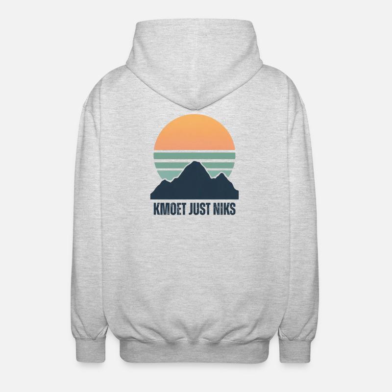 Kmoet just nothing, Antwerp dialect Shirts - Unisex Hooded Jacket - light heather grey