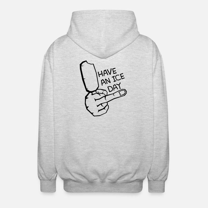 HAV E NICE DAY - Unisex Hooded Jacket - light heather grey