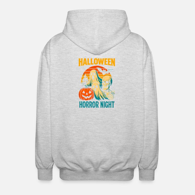 Halloween Horror Night Theme - Unisex Hooded Jacket - light heather grey