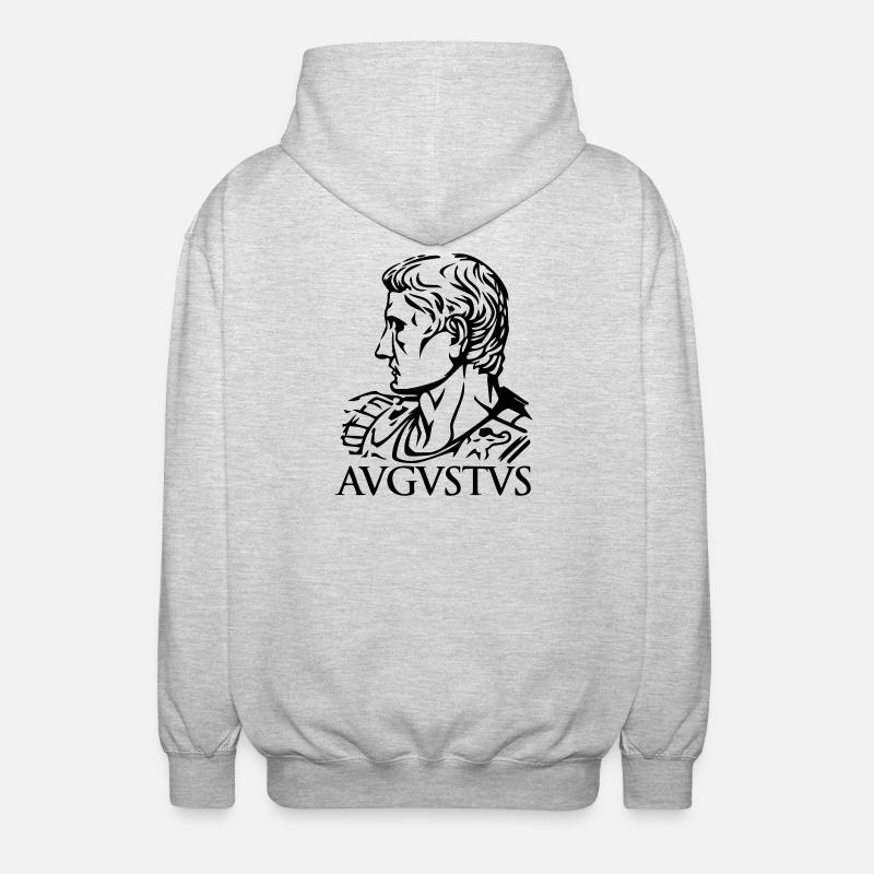 Auguste empereur romain « AVGVSTVS » Histoire Hommage - Veste à capuche unisexe - gris clair chiné