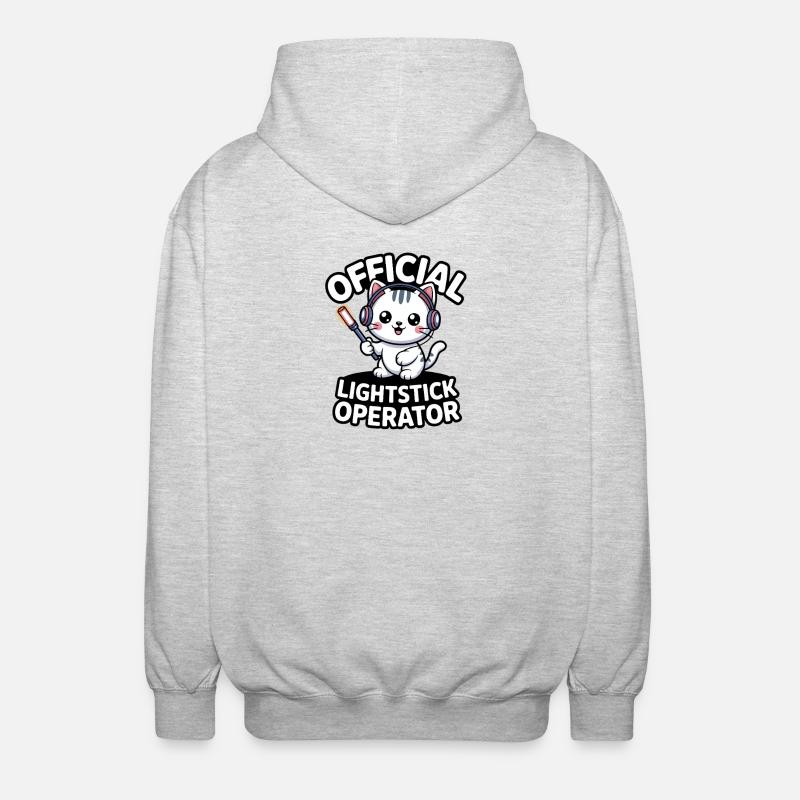 K-Pop Fan Lightstick Korea - Unisex Kapuzenjacke - Hellgrau meliert