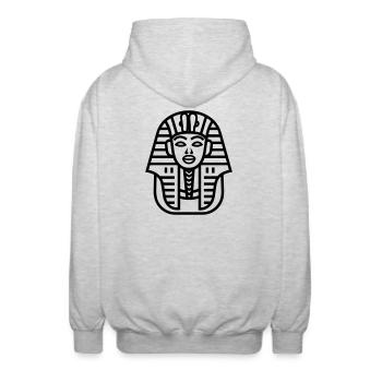 pharaon - Veste à capuche unisexe - gris clair chiné - Dos - AI Model Male 185 light (185cm)