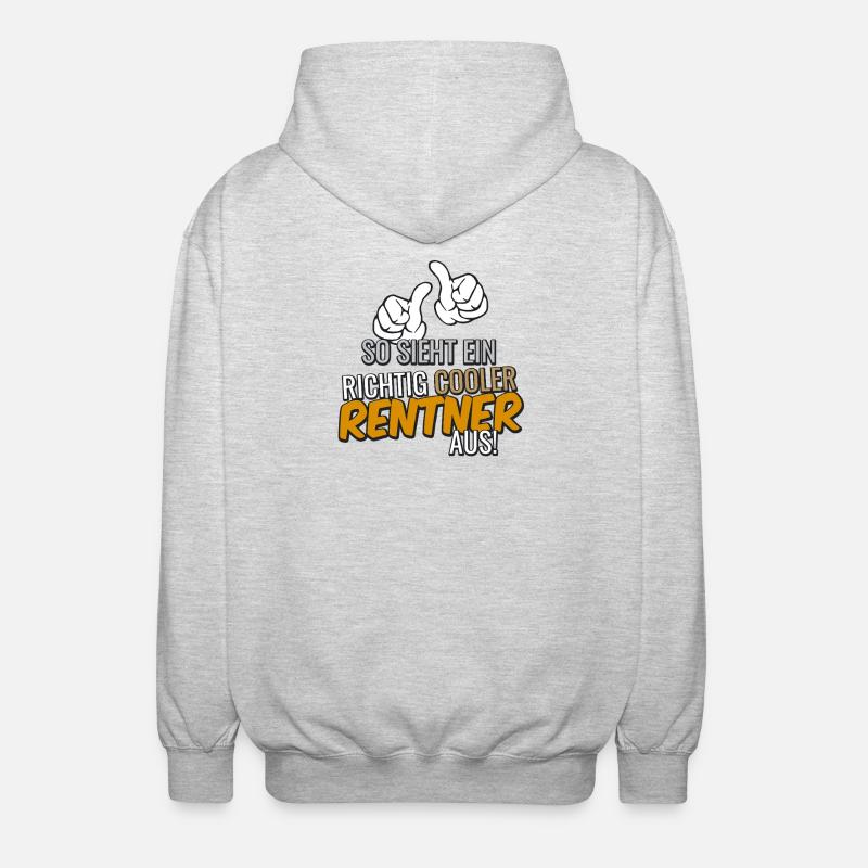 So sieht ein cooler Rentner aus - Unisex Kapuzenjacke - Hellgrau meliert