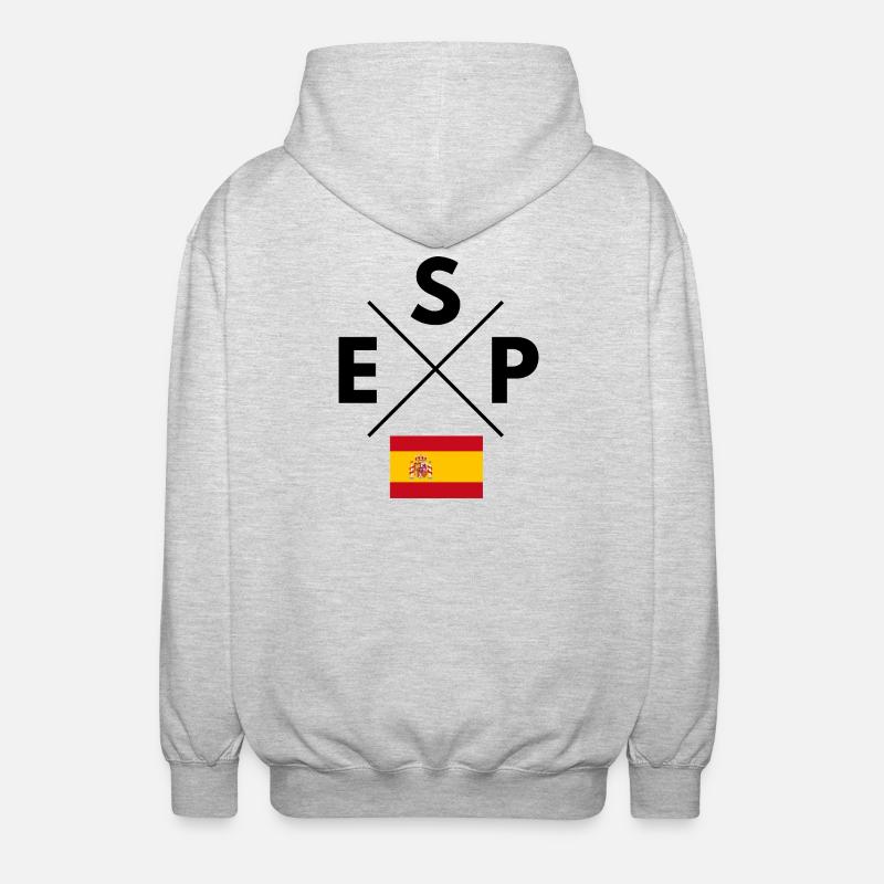 Drapeau espagnol dessin des armoiries - Veste à capuche unisexe - gris clair chiné