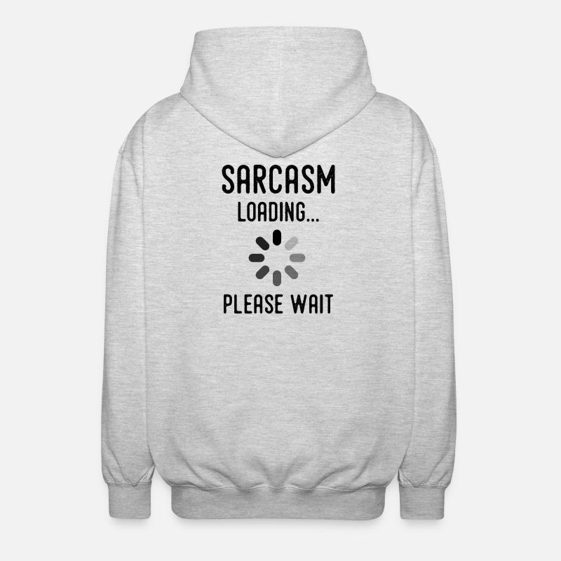 sarcasm loading, please wait - Veste à capuche unisexe - gris clair chiné