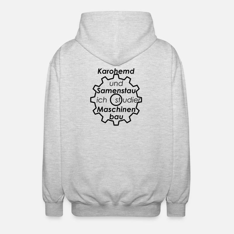 Unispruch "Karohemd und Samenstau" Studenten - Unisex Kapuzenjacke - Hellgrau meliert