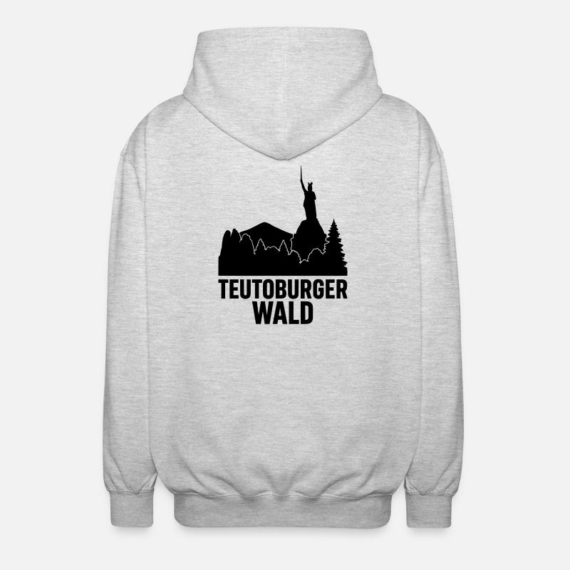 Forêt de Teutoburg - Veste à capuche unisexe - gris clair chiné