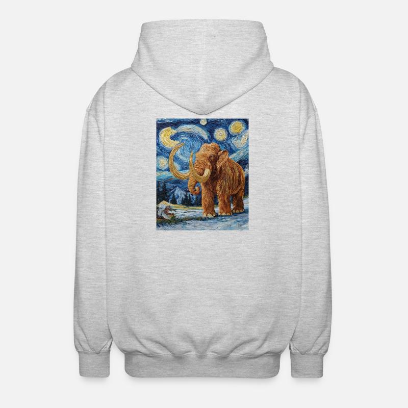 Mammoth Van Gogh Starry Night - Unisex Hooded Jacket - light heather grey
