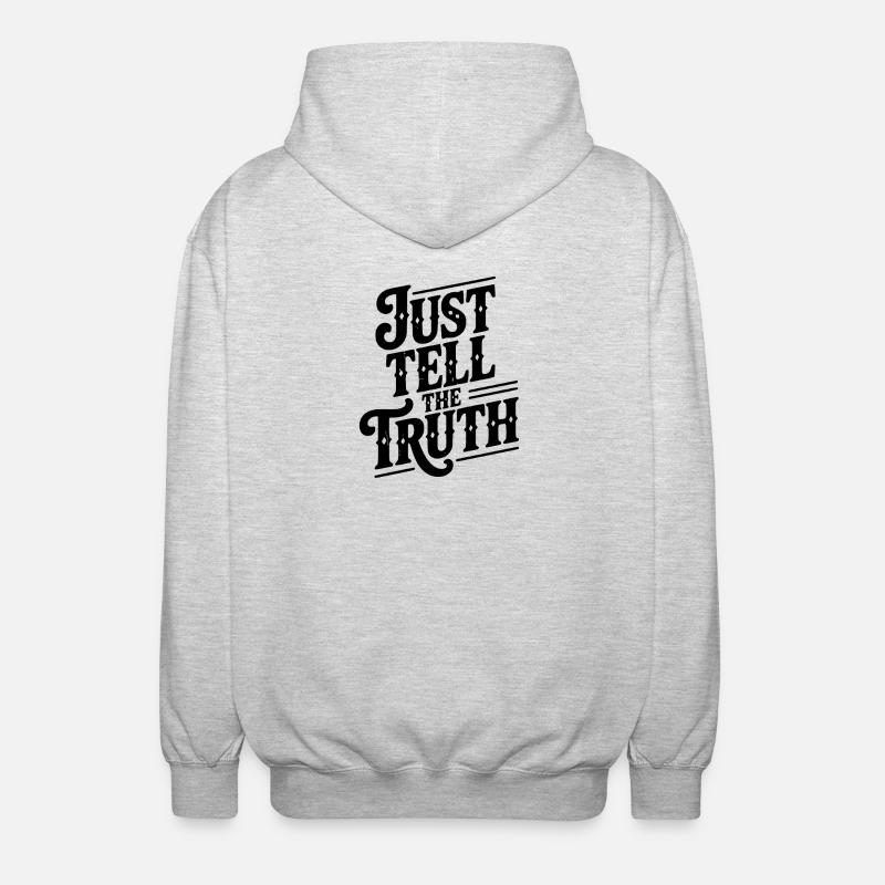 Dites simplement la vérité - Veste à capuche unisexe - gris clair chiné