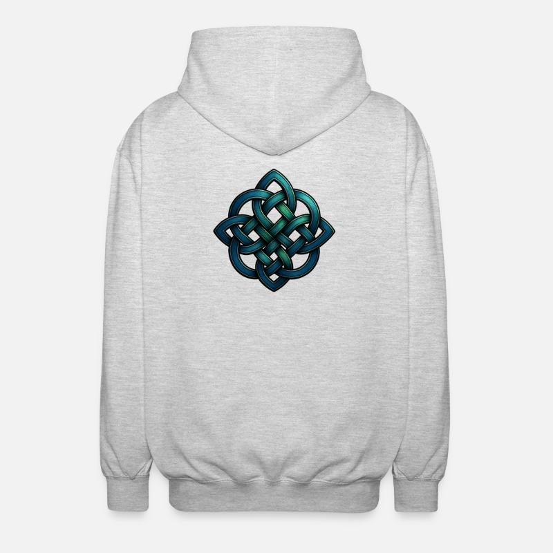 Celtic knot - Unisex Hooded Jacket - light heather grey