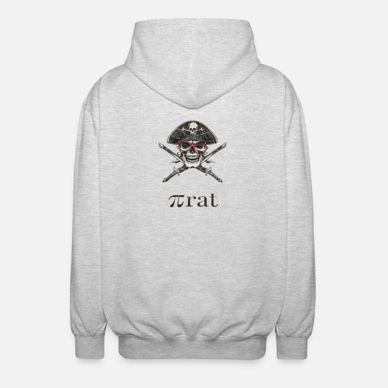Nerd Pirate – Clever Minds Hijack Better - Unisex Hooded Jacket - light heather grey