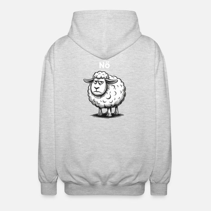 Basse-Autriche – Grumpy Sheep Humour Design - Veste à capuche unisexe - gris clair chiné