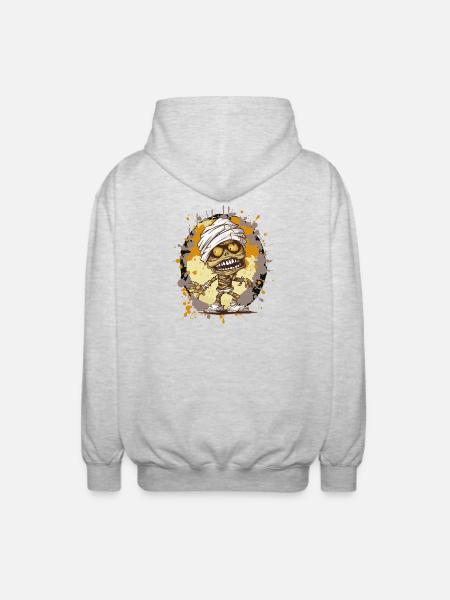 Mummy in splatter look - Unisex Hooded Jacket - light heather grey