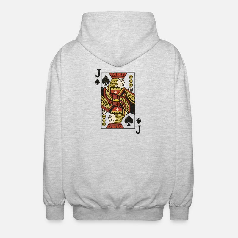 Impression d’art de carte Knight Joker - Veste à capuche unisexe - gris clair chiné