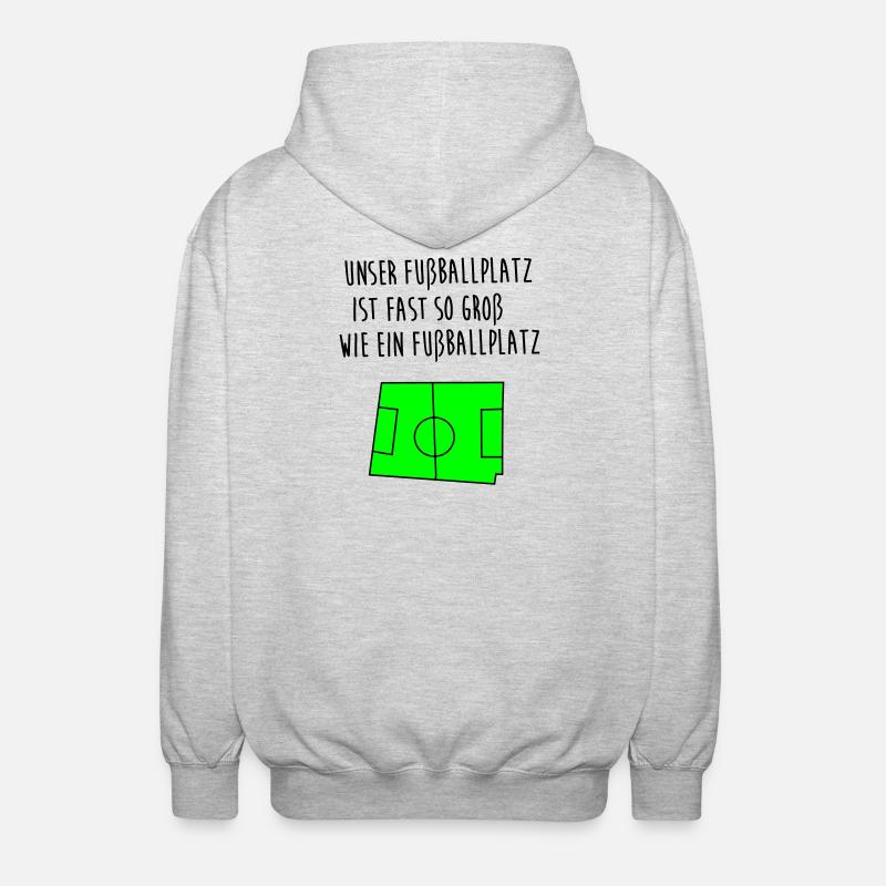 wie ein fussballplatz - Unisex Kapuzenjacke - Hellgrau meliert