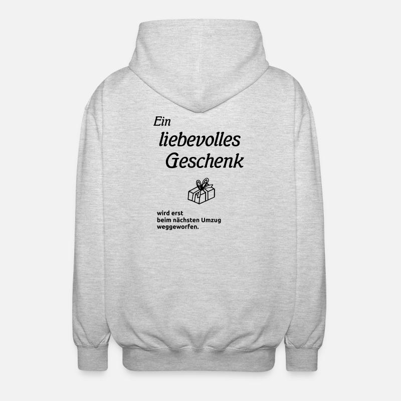 Ein liebevolles Geschenk - Unisex Kapuzenjacke - Hellgrau meliert