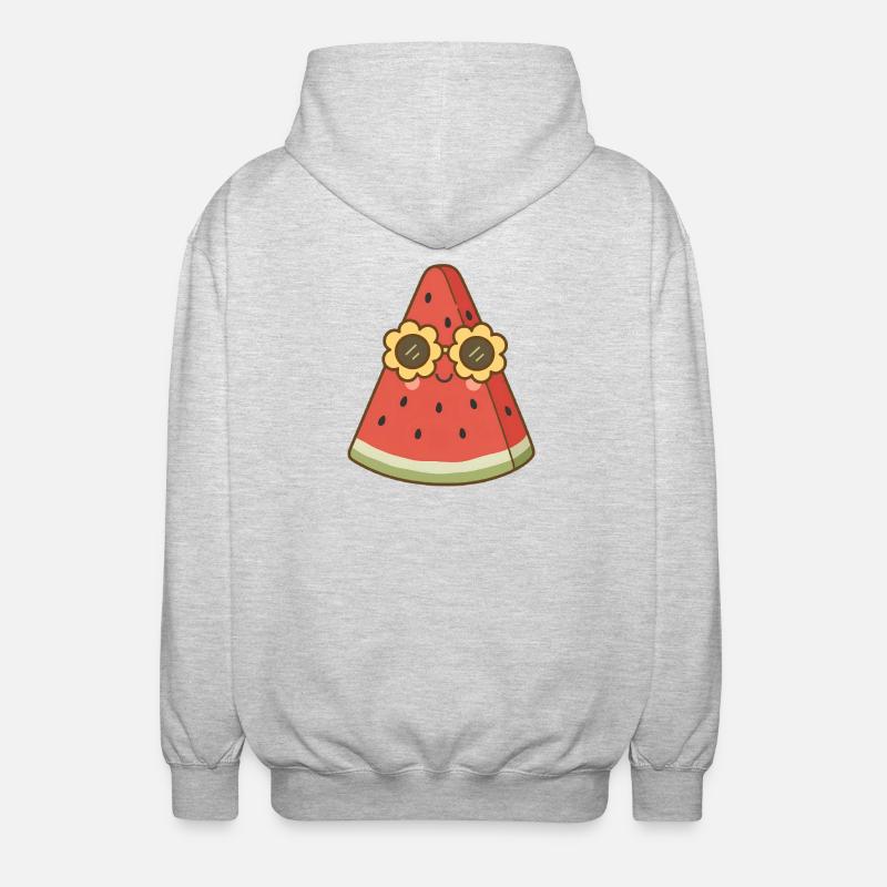 Pastèque - Veste à capuche unisexe - gris clair chiné