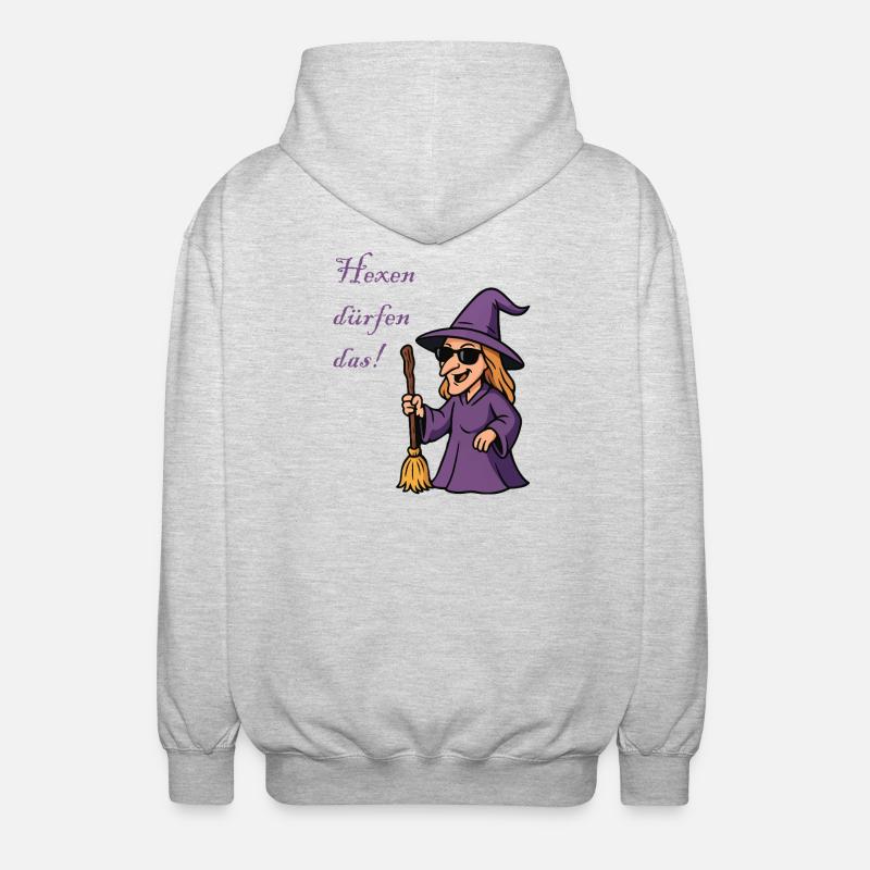 Sorcière violette avec style - Veste à capuche unisexe - gris clair chiné
