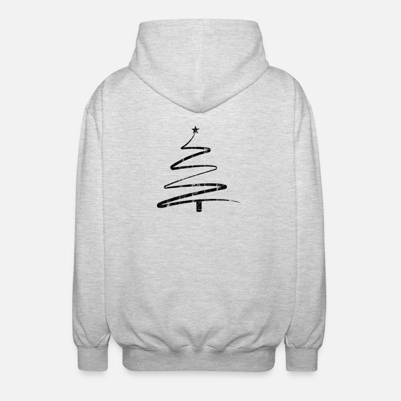 Sapin de Noël Joyeux Noël - Veste à capuche unisexe - gris clair chiné