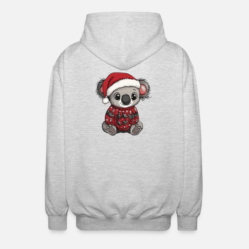 Noël Koala - Veste à capuche unisexe - gris clair chiné