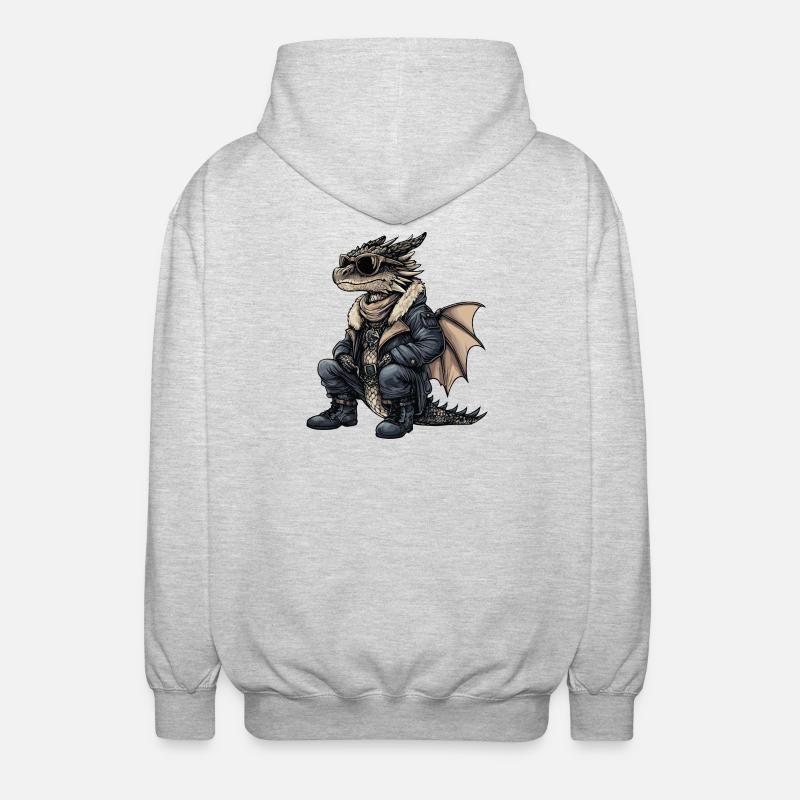 Dragon Cool Winter - Unisex Hooded Jacket - light heather grey