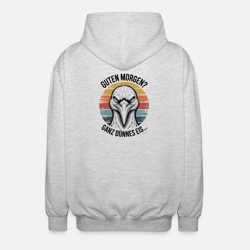Storch Dünnes Eis Art - Unisex Kapuzenjacke - Hellgrau meliert