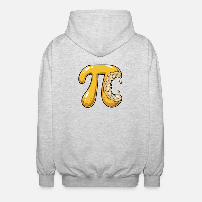 Lemon Pi Math - Unisex Hooded Jacket - light heather grey