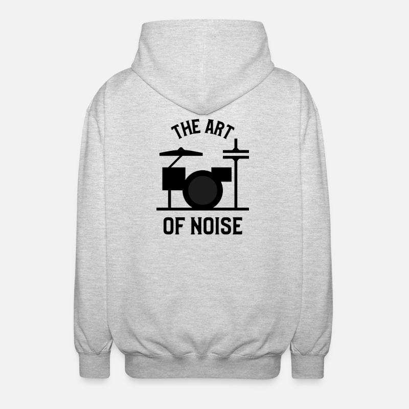 Die Kunst des Lärms – Drumkit-Design - Unisex Kapuzenjacke - Hellgrau meliert