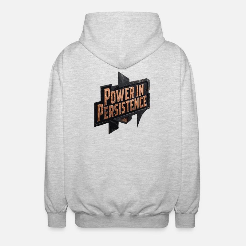 La puissance de la persévérance - Veste à capuche unisexe - gris clair chiné