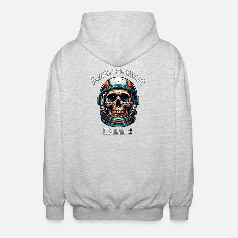 Crâne d’astronaute dans l’espace - Veste à capuche unisexe - gris clair chiné
