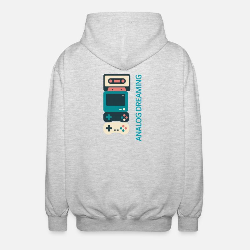 Analog Dreaming Console Stack - Unisex Hooded Jacket - light heather grey
