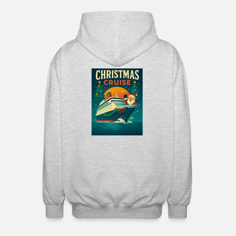 Weihnachtskreuzfahrt - Unisex Kapuzenjacke - Hellgrau meliert