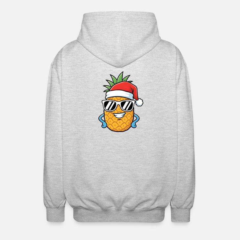 Art de l’ananas de Noël - Veste à capuche unisexe - gris clair chiné