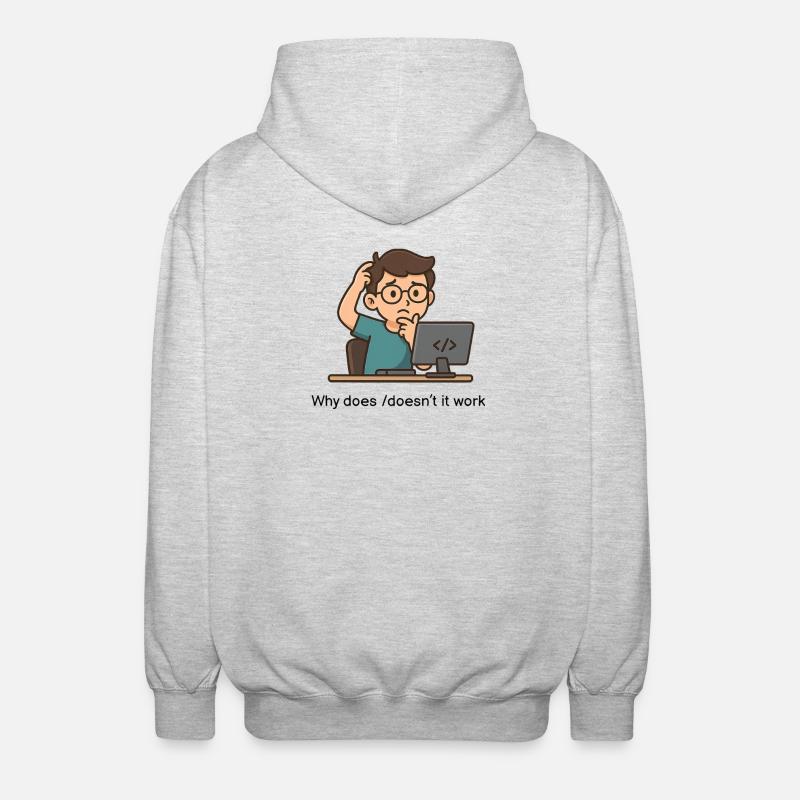 Why does/doesn't it work - Unisex Hooded Jacket - light heather grey