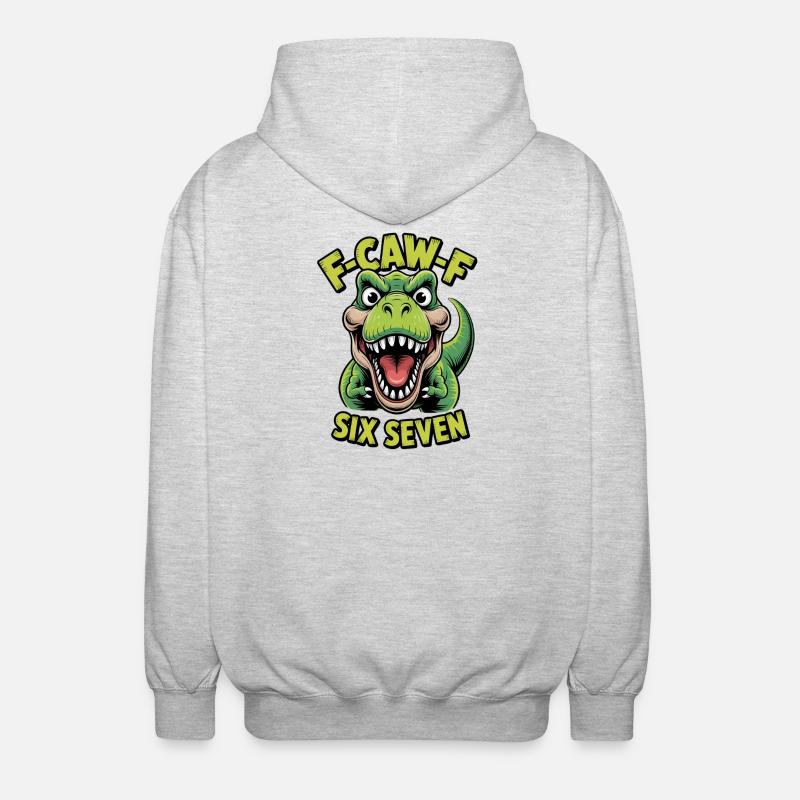 Cawing Rex Six Seven Tee - Unisex Kapuzenjacke - Hellgrau meliert