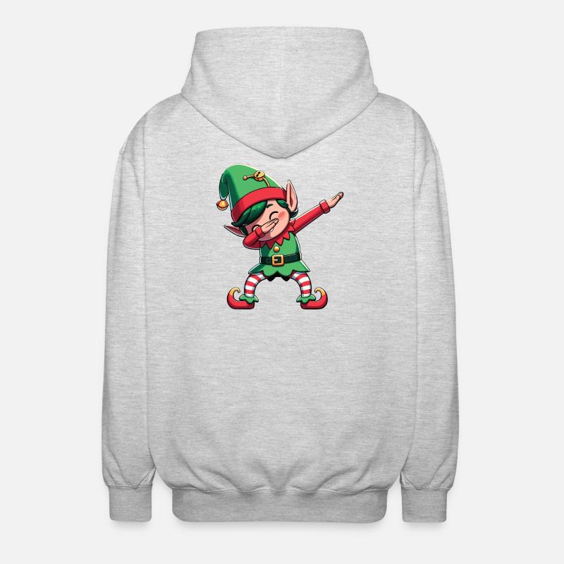 Tapoter l’Elf de Noël Dab Noël - Veste à capuche unisexe - gris clair chiné