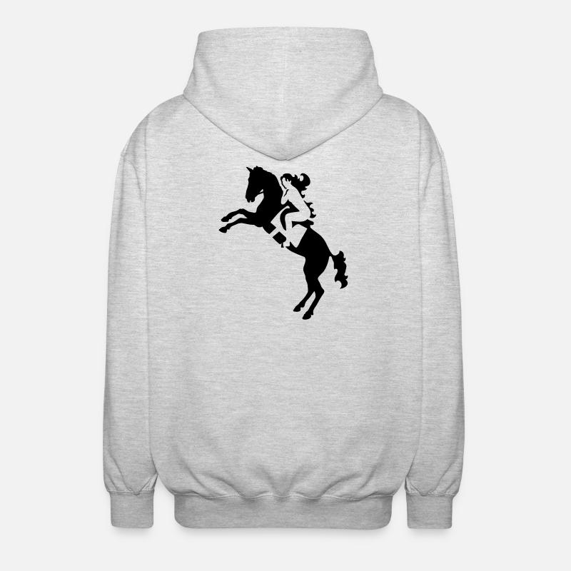 Cavalier - Veste à capuche unisexe - gris clair chiné