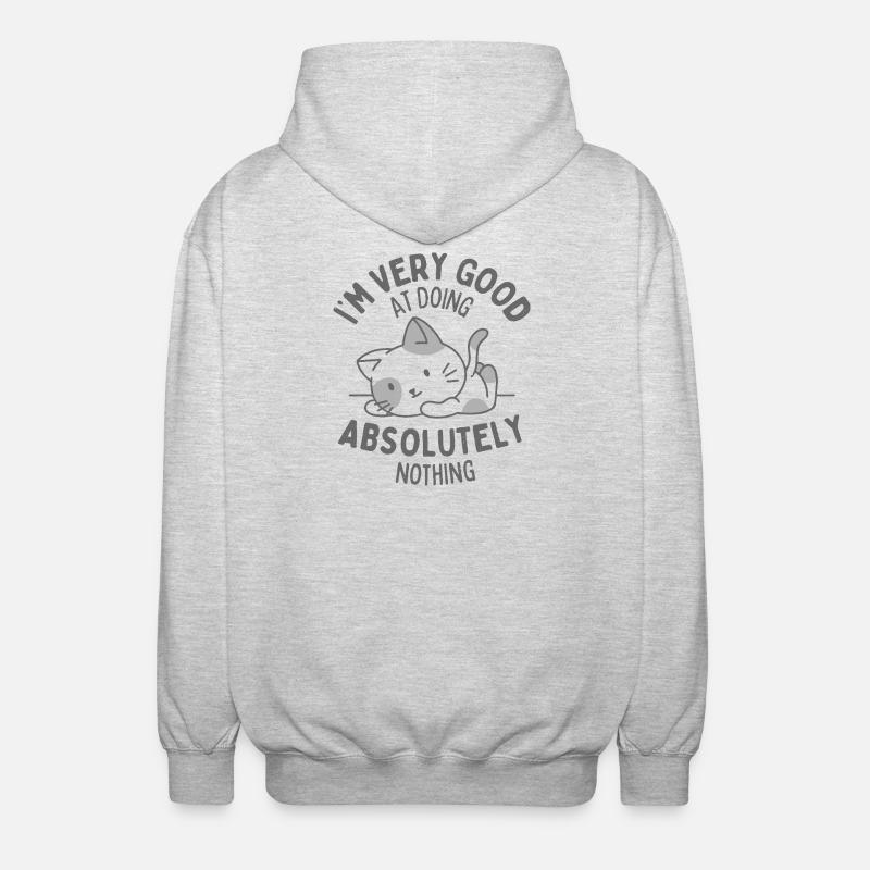 Doing Absolutely Nothing - Unisex Hooded Jacket - light heather grey