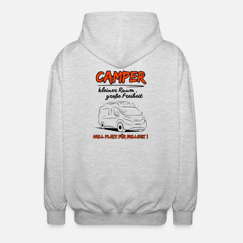 Déclaration du camping-car - Veste à capuche unisexe - gris clair chiné