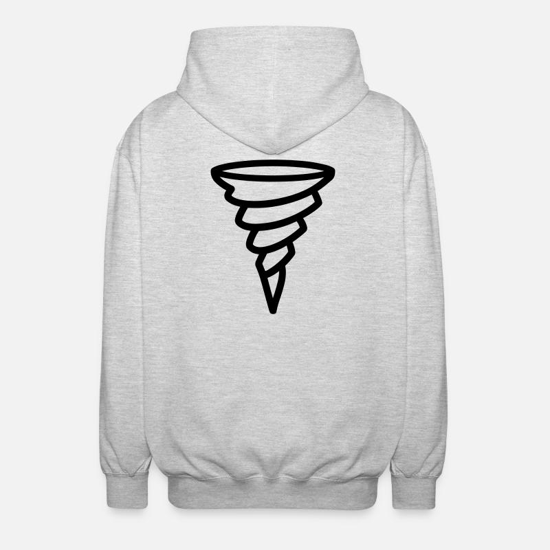 tornade - Veste à capuche unisexe - gris clair chiné