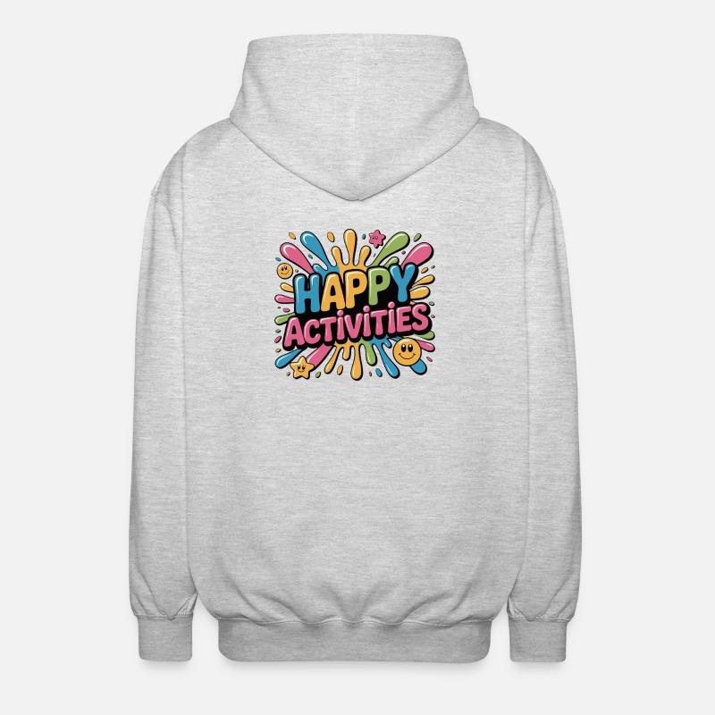 Activités joyeuses Explosion d’éclaboussures - Veste à capuche unisexe - gris clair chiné