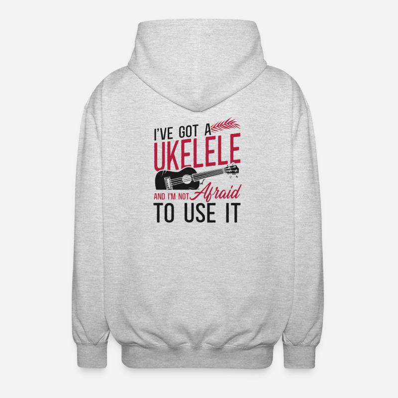 Hawaiian Ukulele Uke I've Got A - Unisex Kapuzenjacke - Hellgrau meliert