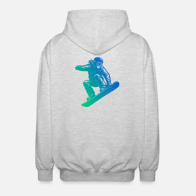 Déclaration directe sur le snowboard - Veste à capuche unisexe - gris clair chiné