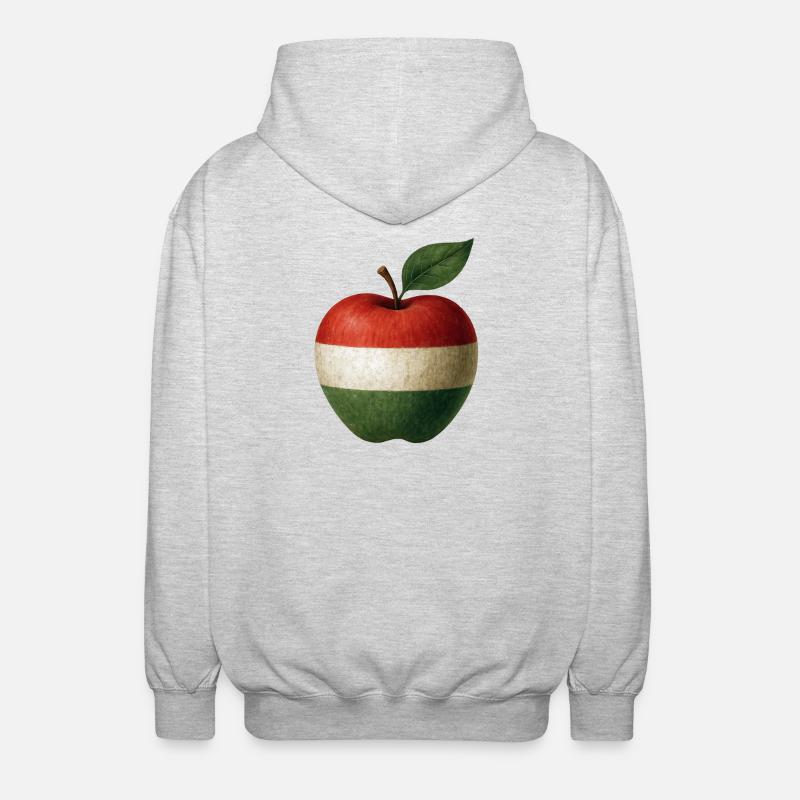 Ungarn - Unisex Kapuzenjacke - Hellgrau meliert