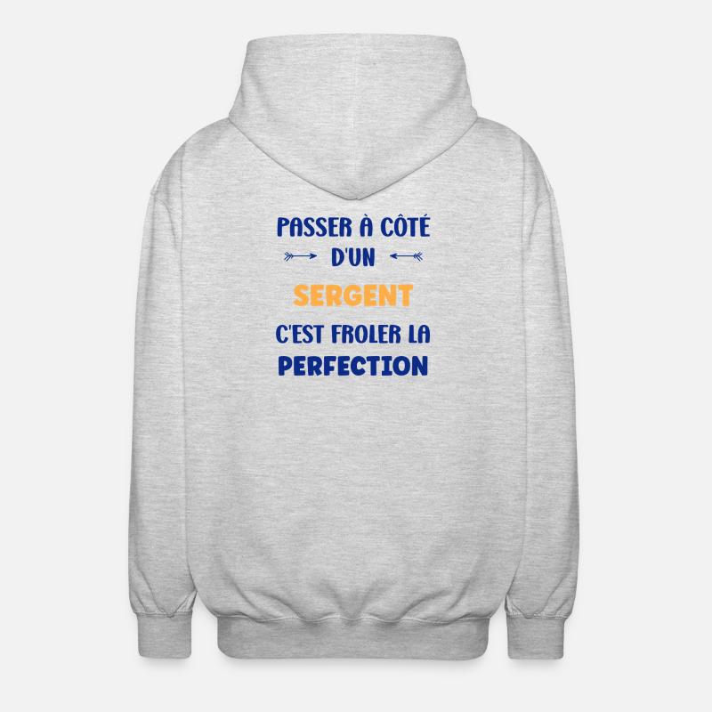 Sergeant - Unisex Kapuzenjacke - Hellgrau meliert