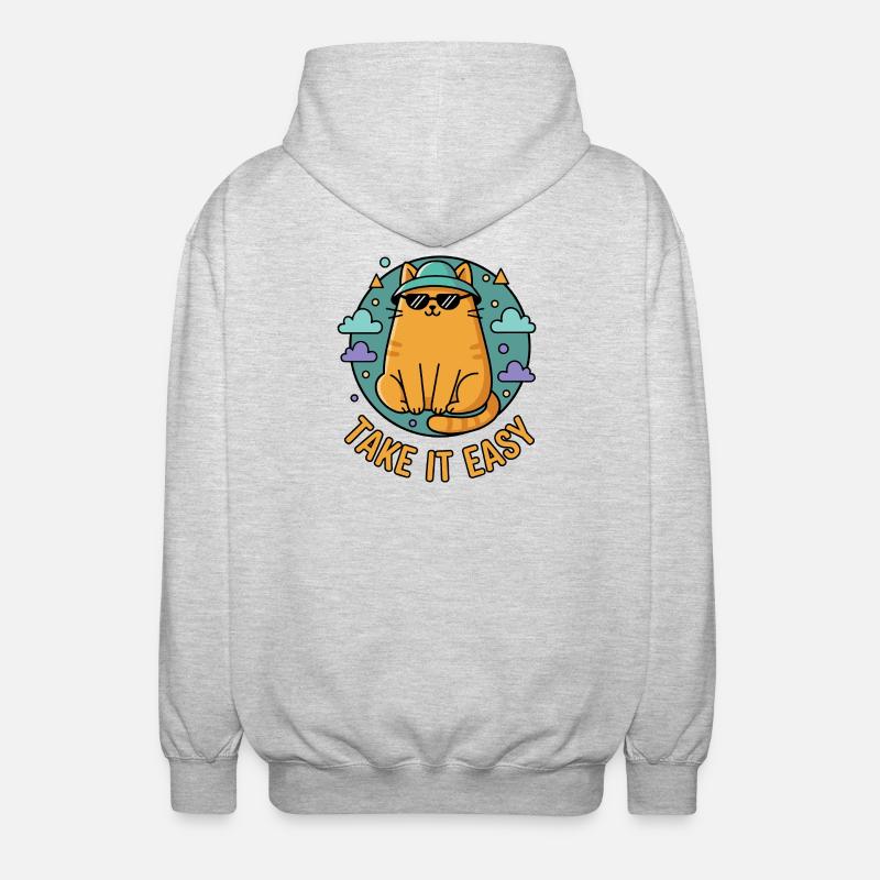Chillkater avec des lunettes de soleil - Veste à capuche unisexe - gris clair chiné
