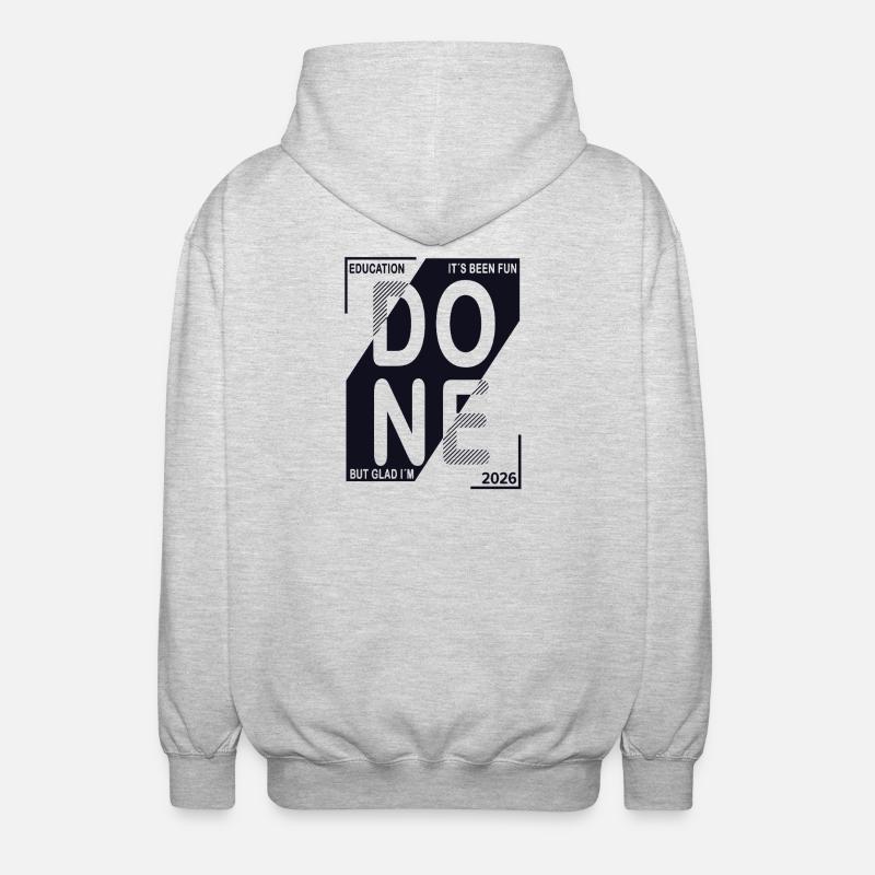 Done 2026 – Training completed design - Unisex Hooded Jacket - light heather grey