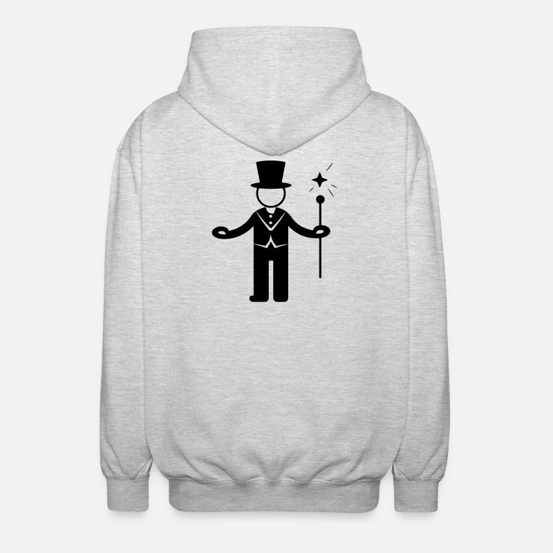 Cirque Magicien Magicien - Veste à capuche unisexe - gris clair chiné