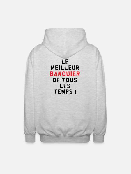 Bester Banker aller Zeiten! - Unisex Kapuzenjacke - Hellgrau meliert